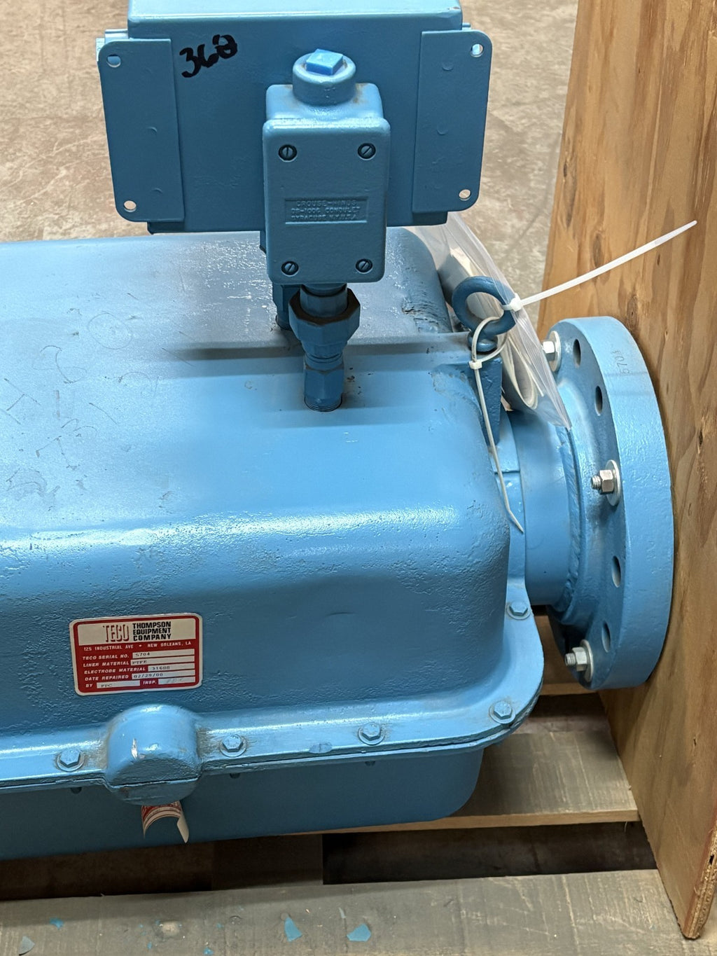 FISHER & PORTER TEFLON MAGNETIC TUBE FLOW METER MODEL 10D1416 AM A14