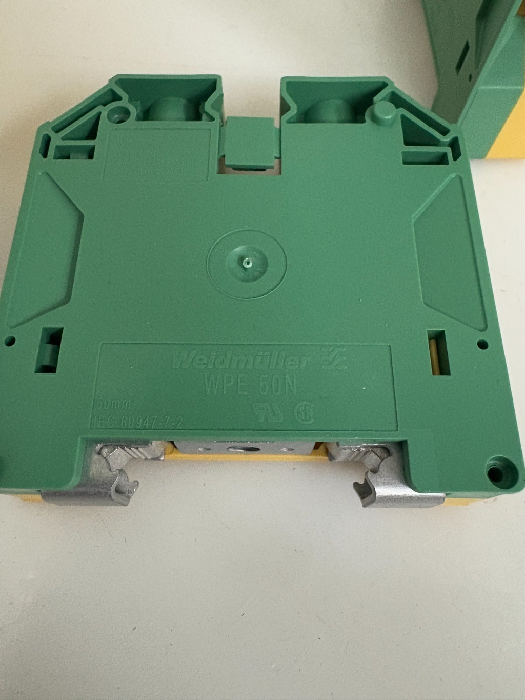 LOT OF 3 WEIDMULLER WPE 50N PROTECTIVE EARTH TERMINAL