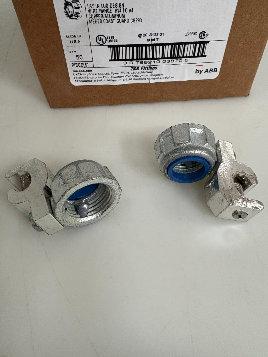 ABB THOMAS & BETTS 1/2 GROUNDING BUSHING INSULATED #3870-TB1