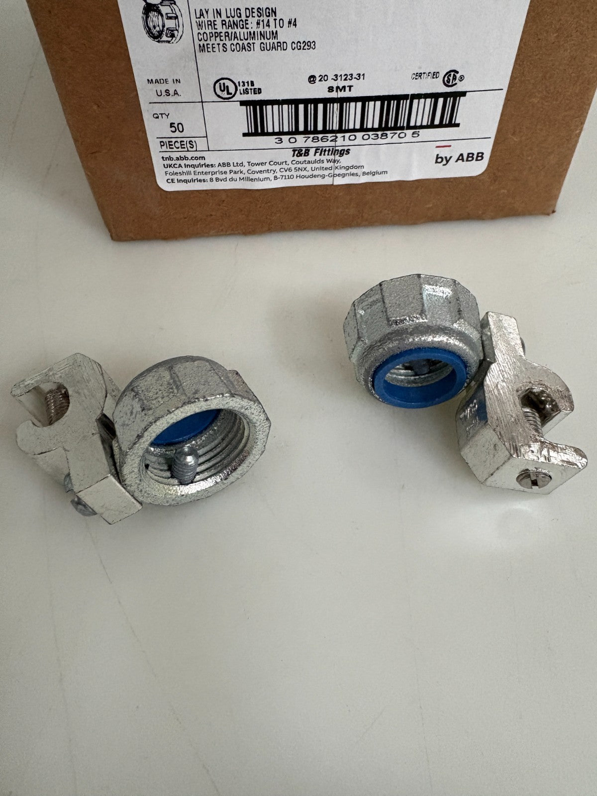 ABB THOMAS & BETTS 1/2 GROUNDING BUSHING INSULATED #3870-TB1
