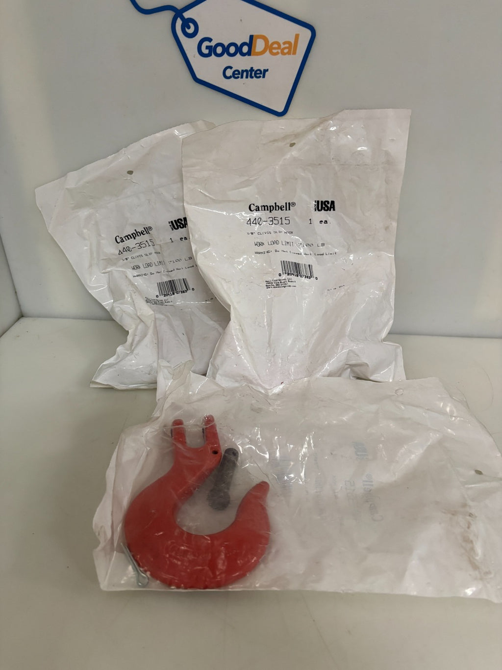 LOT OF 3 CAMPBELL 3/8 CLEVIS SLIP HOOK 440-35150