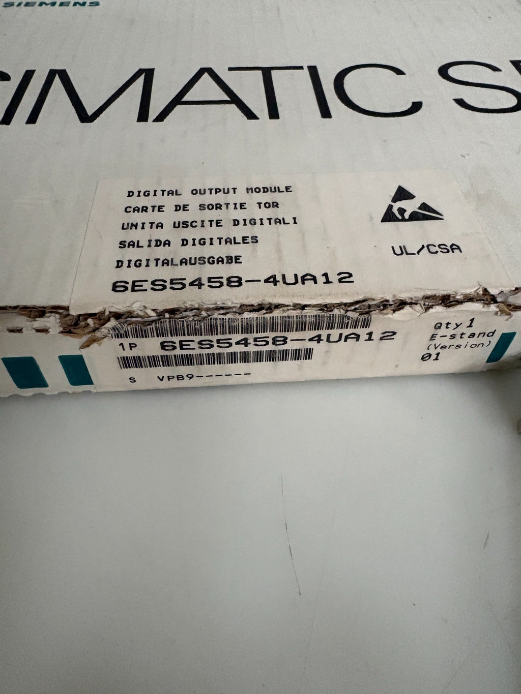 SIEMENS DIGITAL OUTPUT MODULE CARD 6ES5458-4UA125