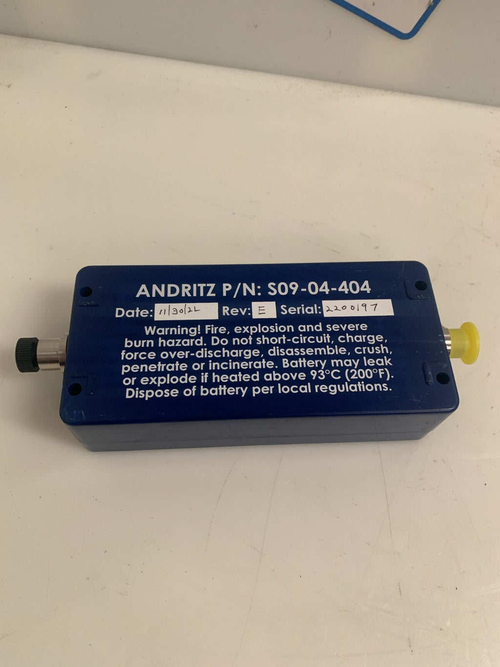 ANDRITZ SMART BATTERY MONITORING SYSTEM SO9-04-4041