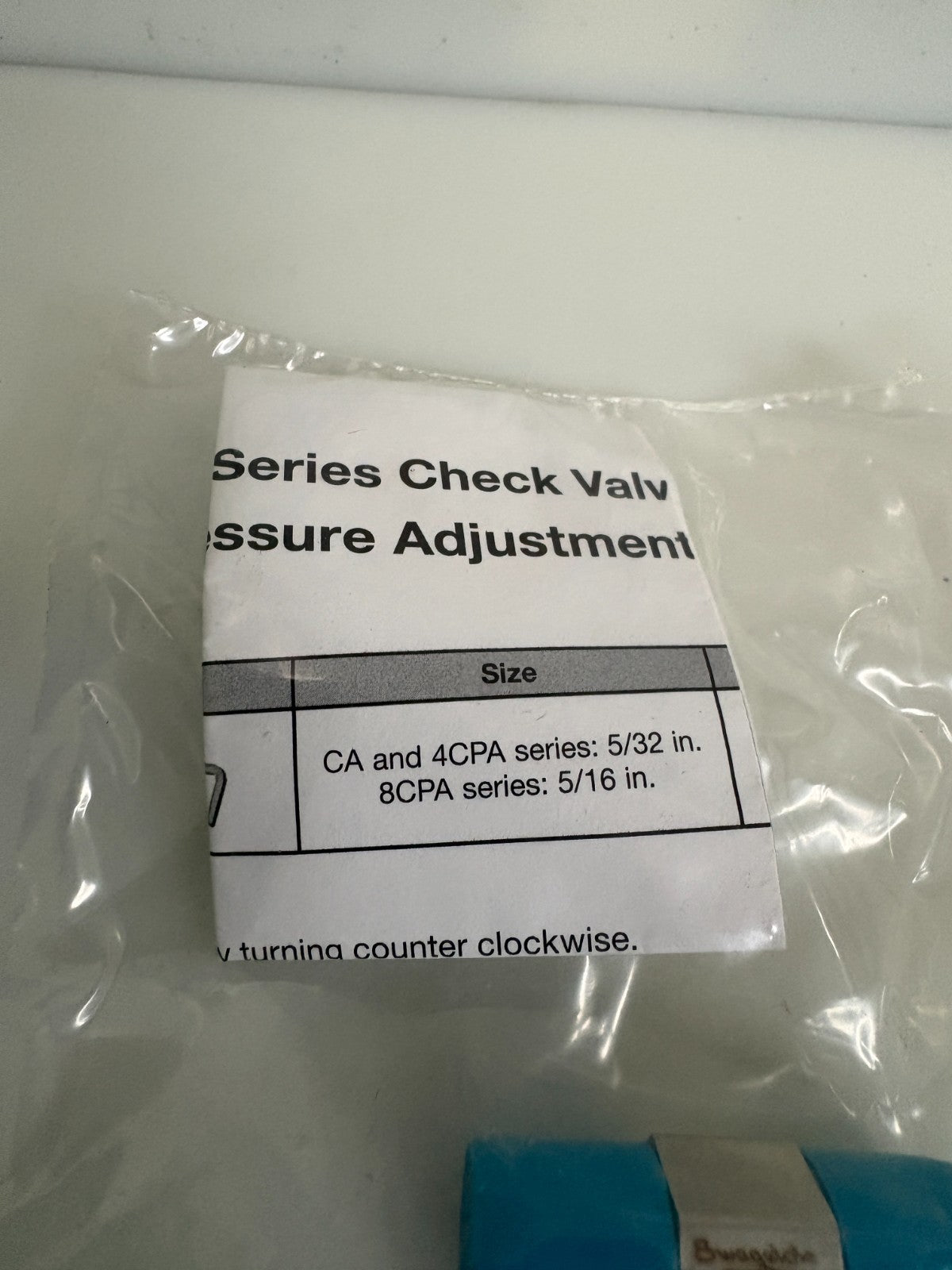 SWAGELOK S STEEL POPPET CHECK VALVE SS-4CPA2-RT-32
