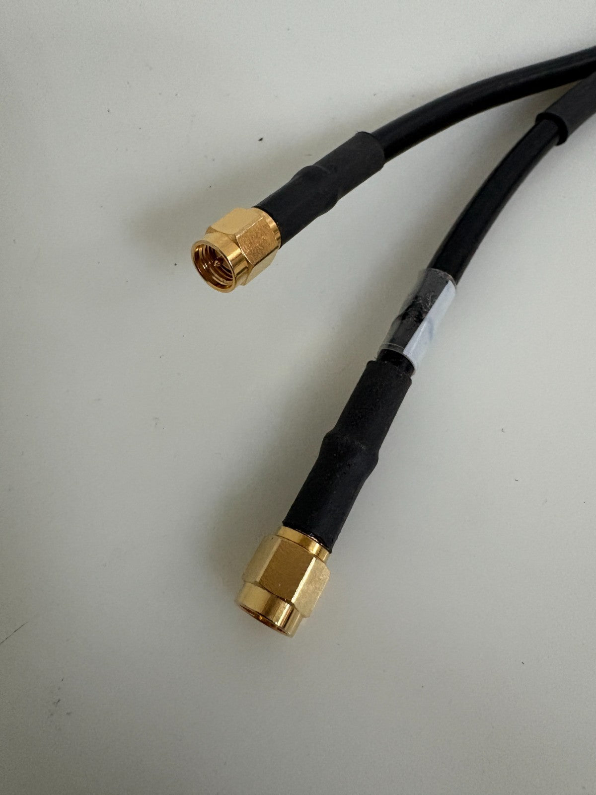 LOT OF 2 FAIRVIEW MICROWAVE COAXIAL CABLE 12" W/2 N TYPE PLUG FMC 0101223-122