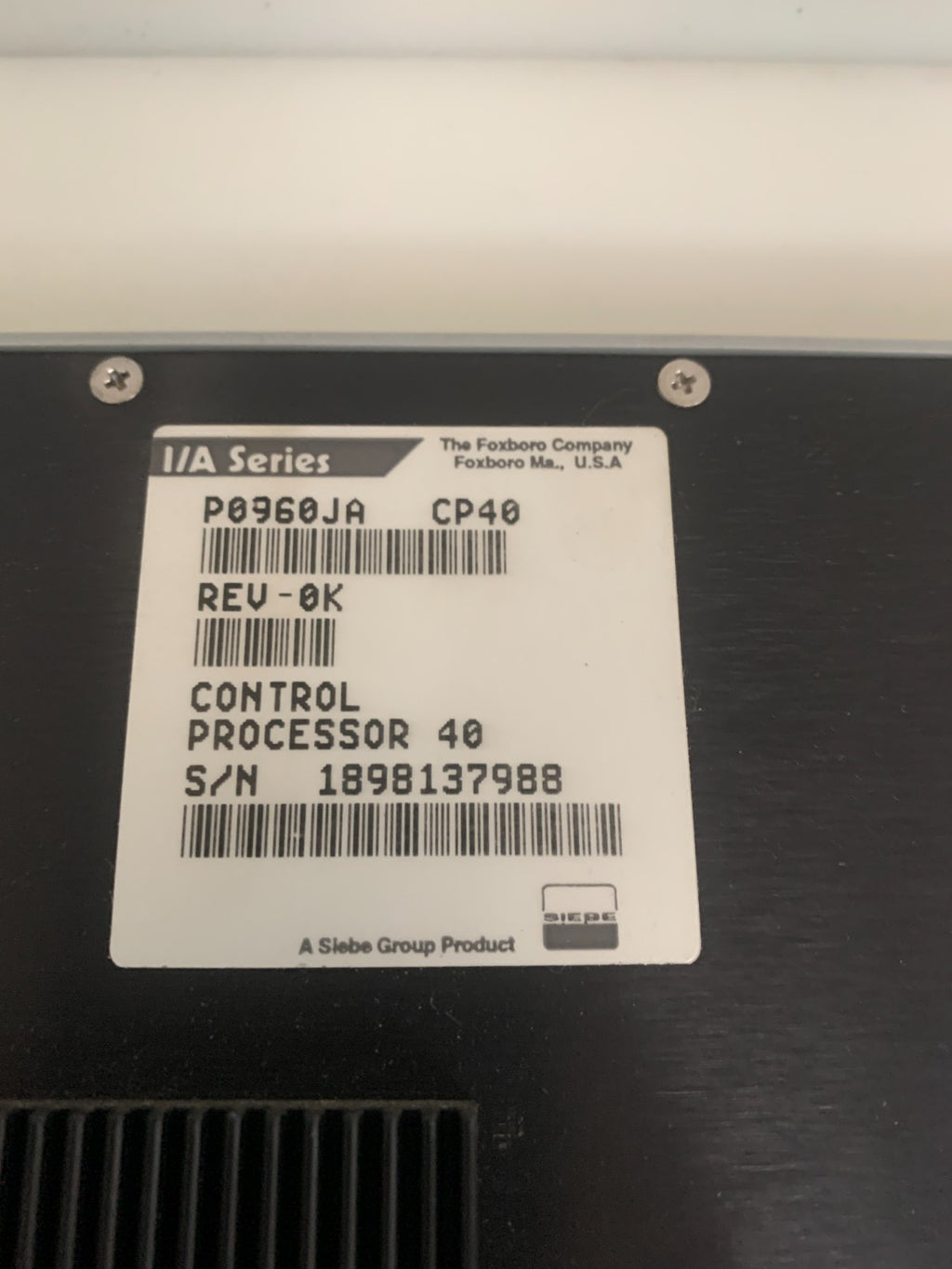 FOXBORO CONTROL PROCESSOR PO960JA CP40 REV OK1