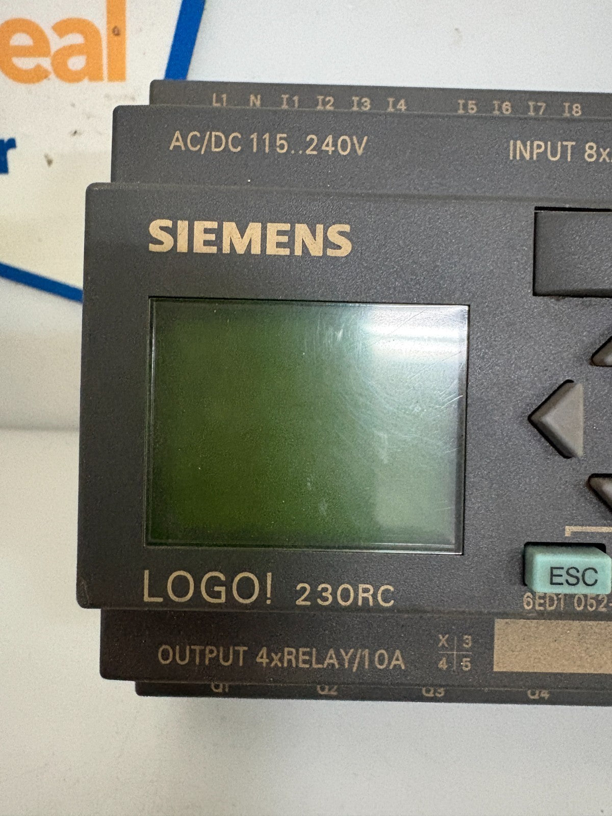 SIEMENS LOGIC MODULE LOGO 230RC W/DM8 230R OUTPUT RELAY 1