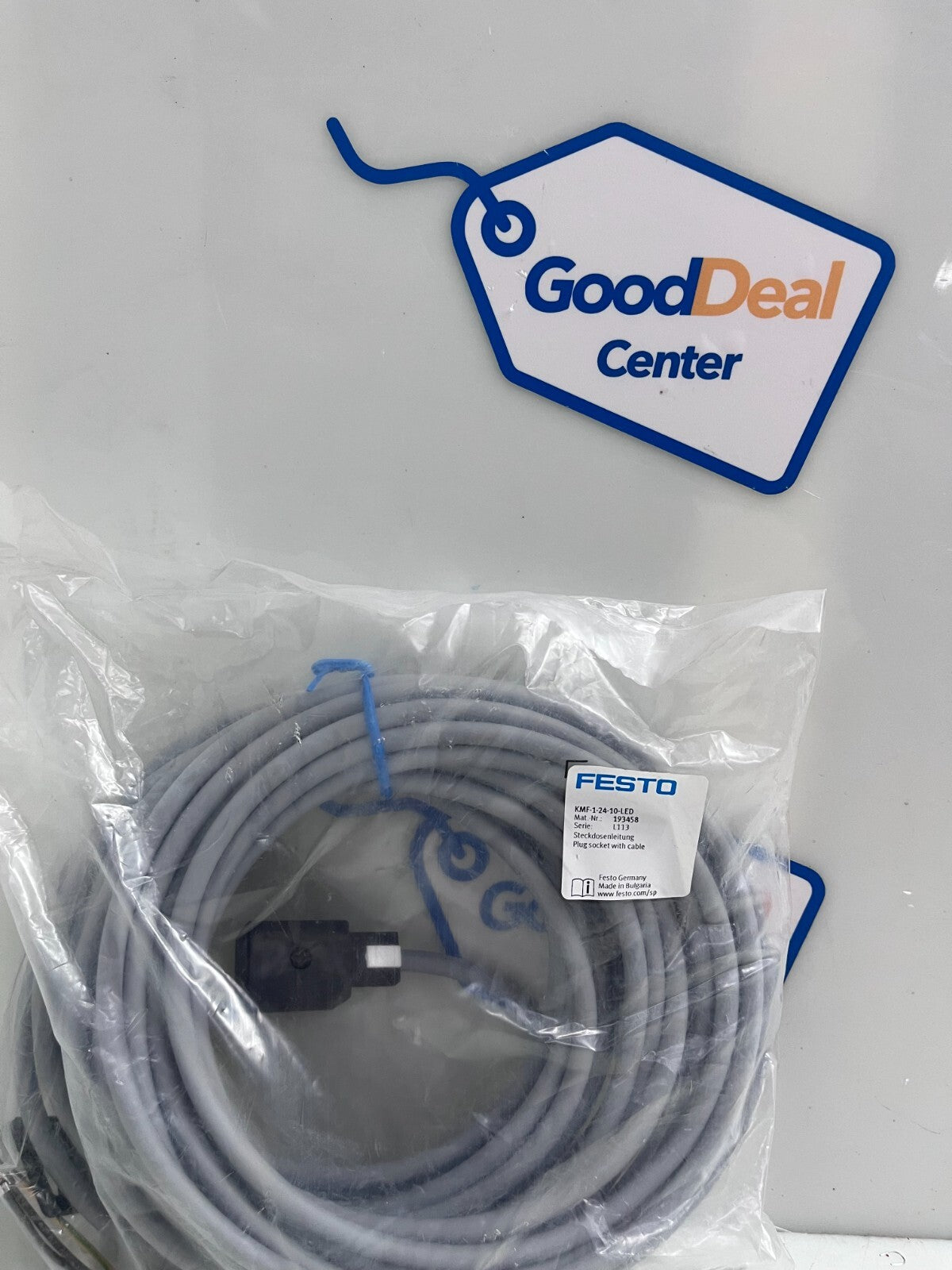 FESTO  KMF-1-24-10-LED Plug Socket and Cable Assembly 193458 (Lot of 2)
