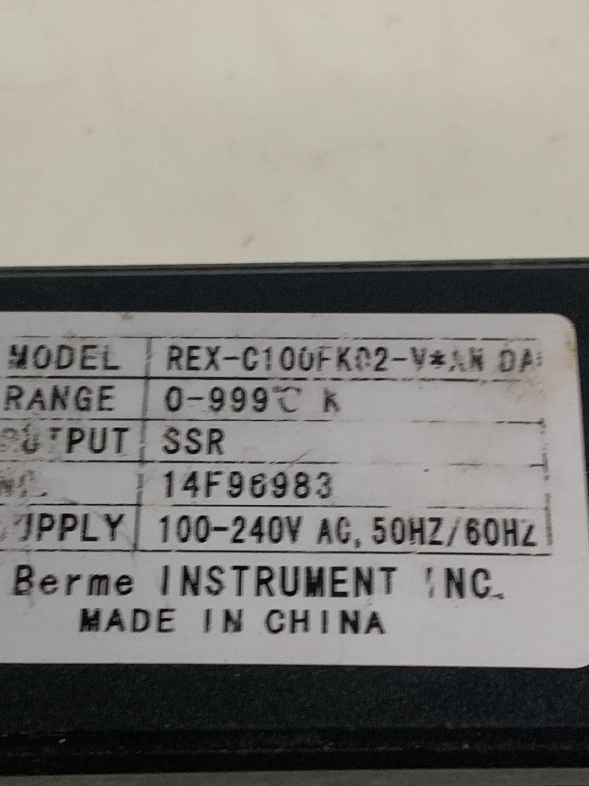 BERME REX-C100 DIGITAL METER