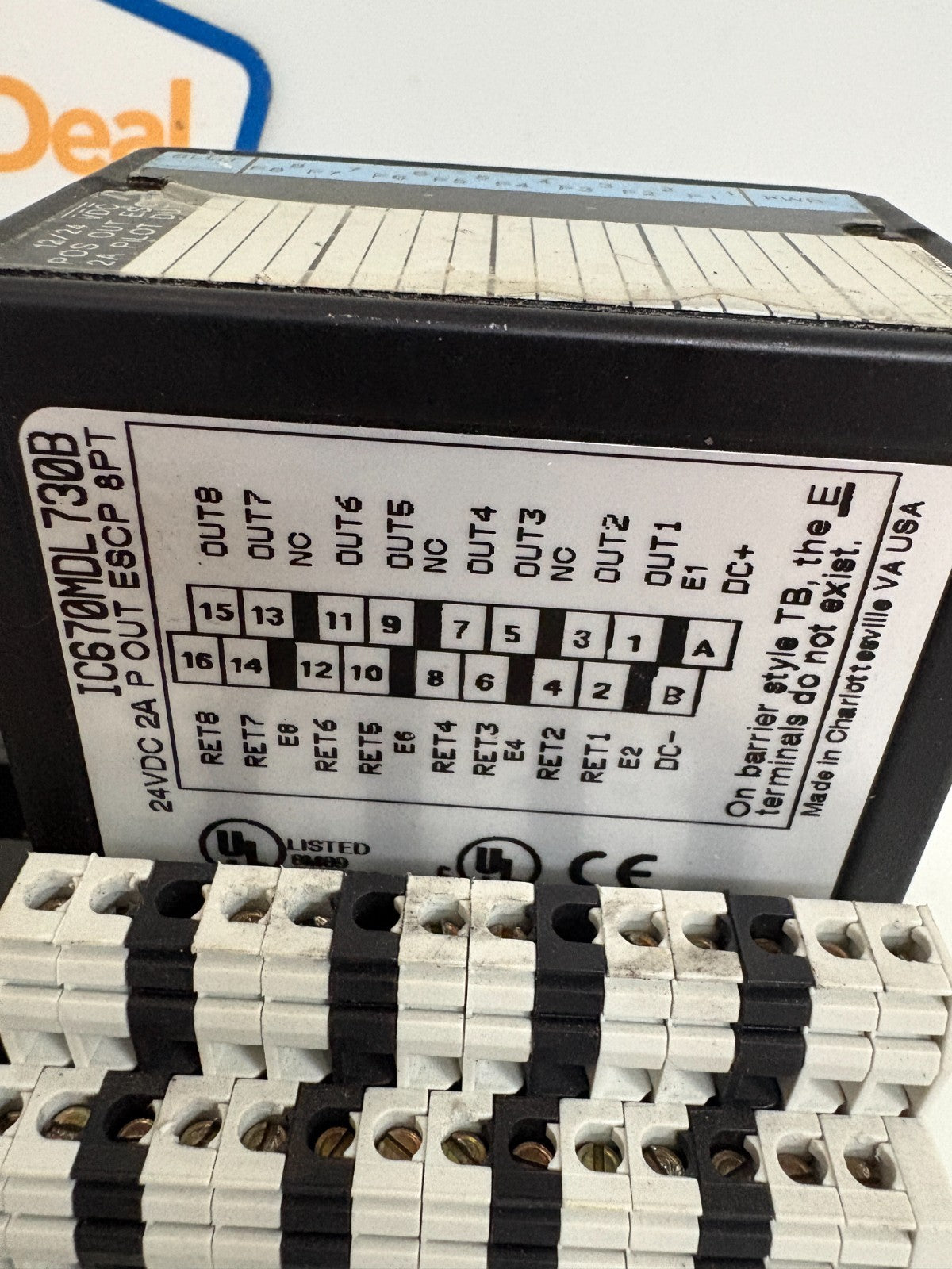 GE FANUC BASE TERMINAL IC670CHS002E W/IC670MDL730B2