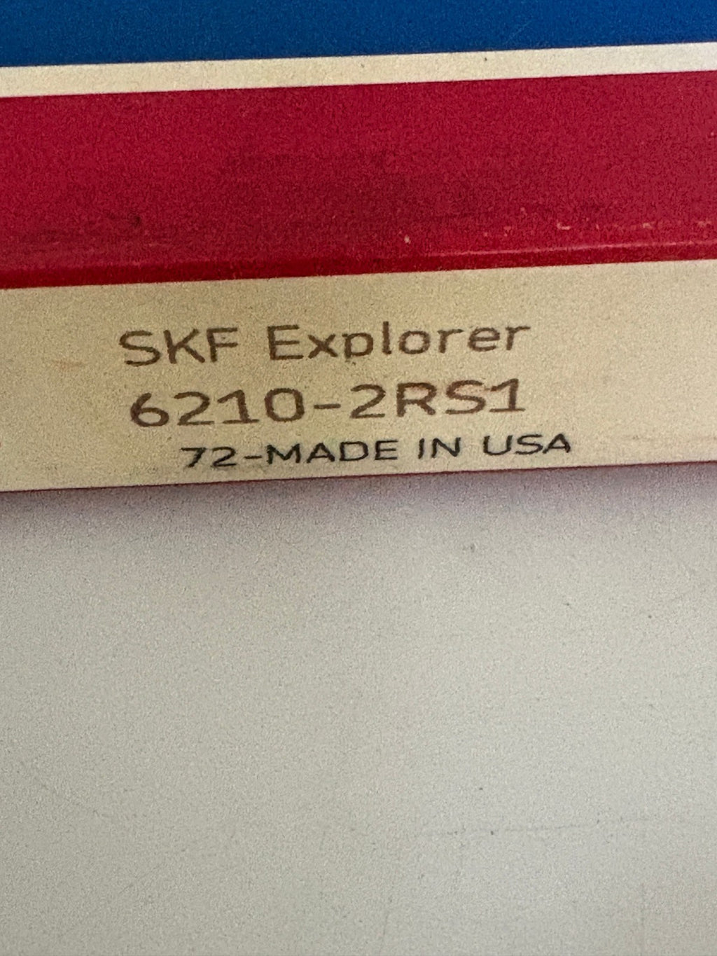 LOT OF 2 SKF EXPLORER SINGLE DEEP GROOVE BALL BEARING 6210-2RS12