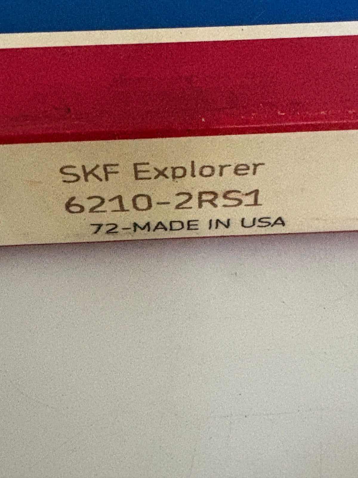 LOT OF 2 SKF EXPLORER SINGLE DEEP GROOVE BALL BEARING 6210-2RS12