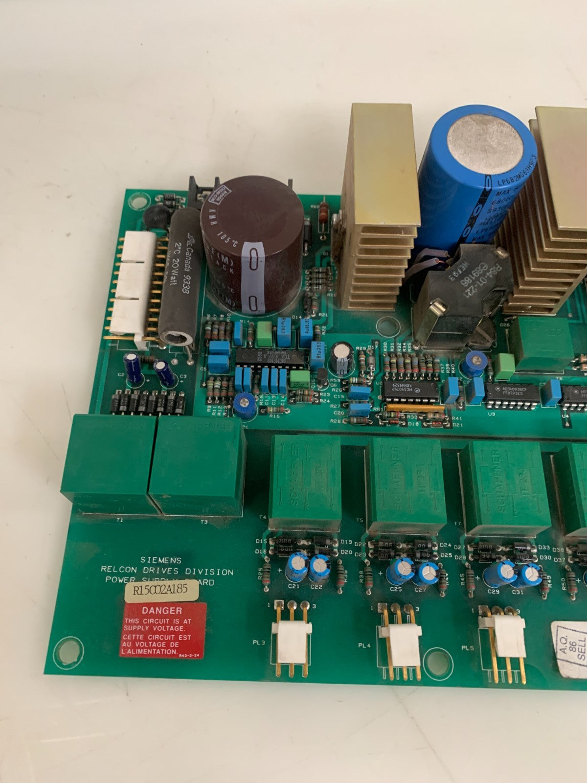 SIEMENS RELCON DRIVES POWER SUPPLY BOARD R1500 2 A185