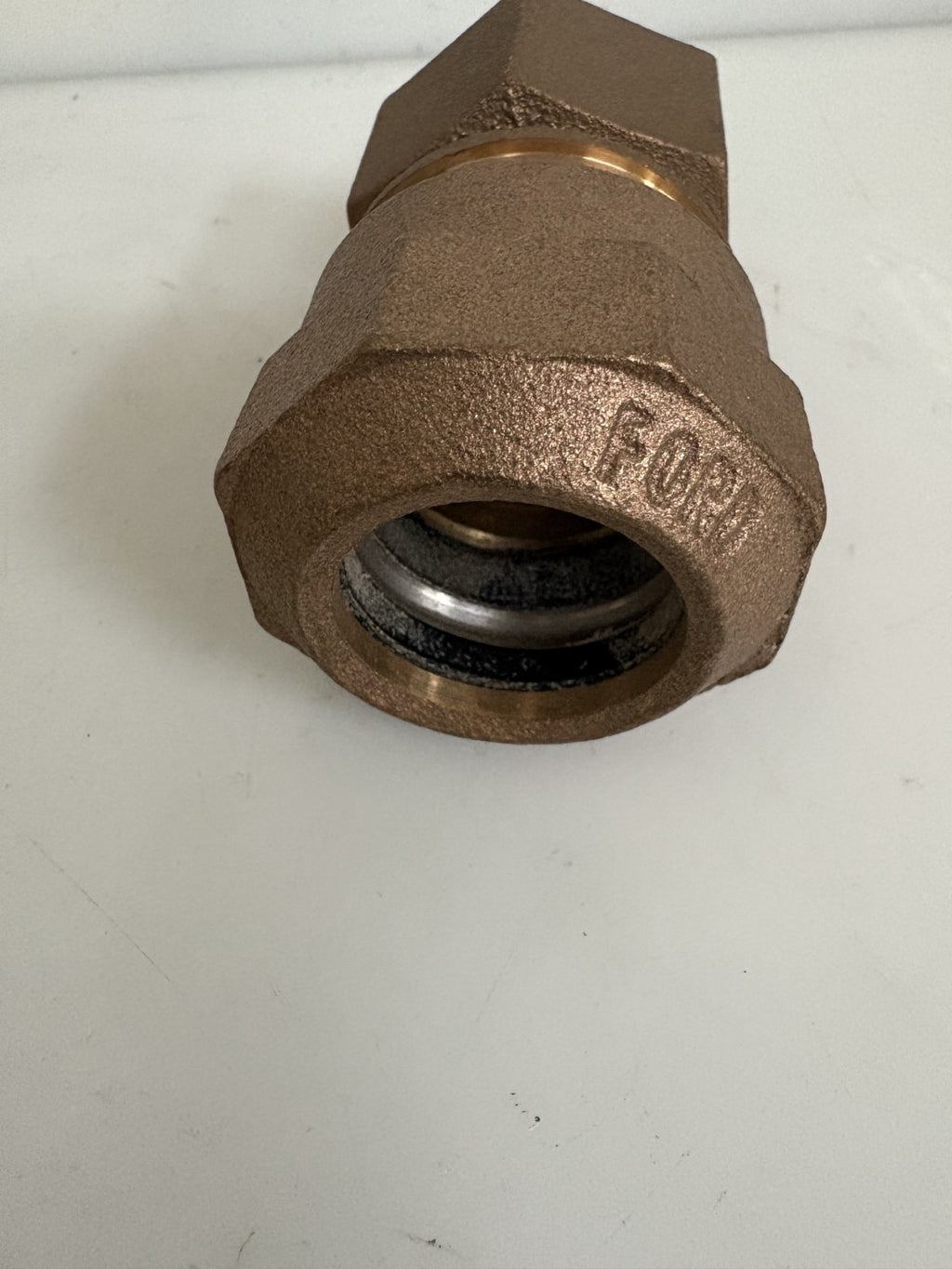 LOT OF 2 FORD CTS BRASS STRAIGHT COUPLING 1 1/4"2