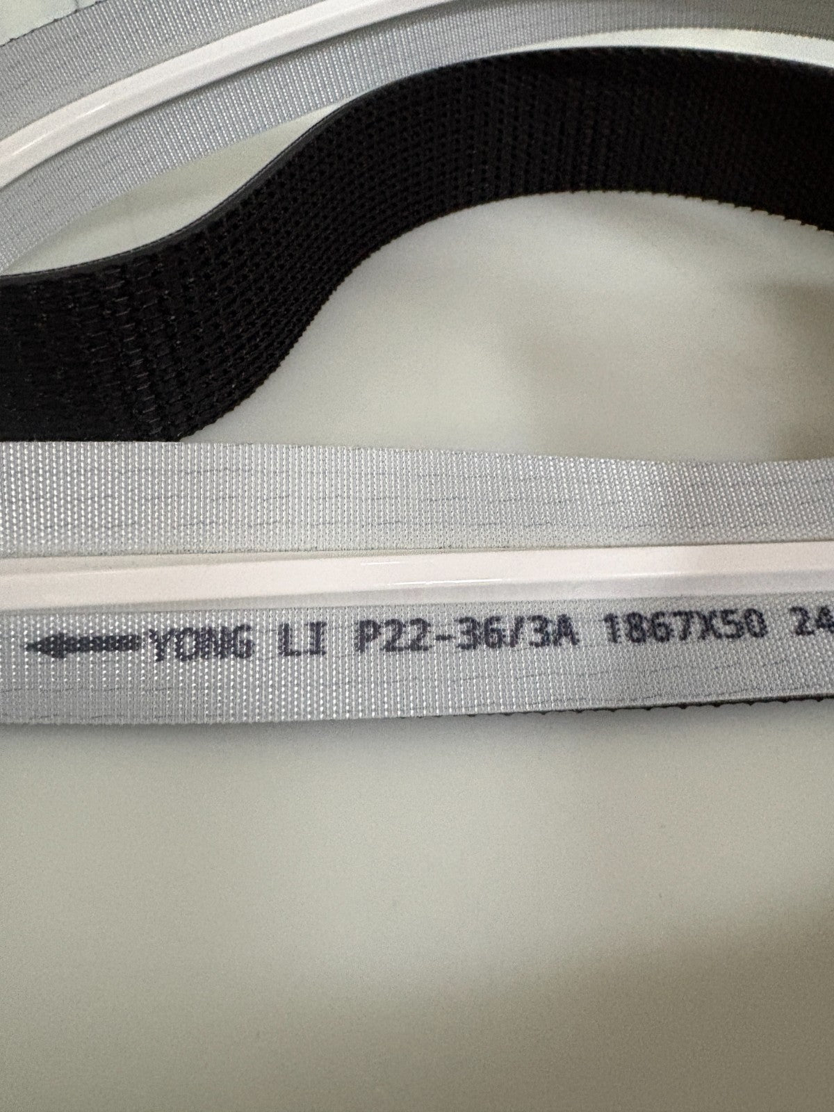 LOT OF 2 YONGLI CONVEYOR BELT P22-36/3A 1867X502
