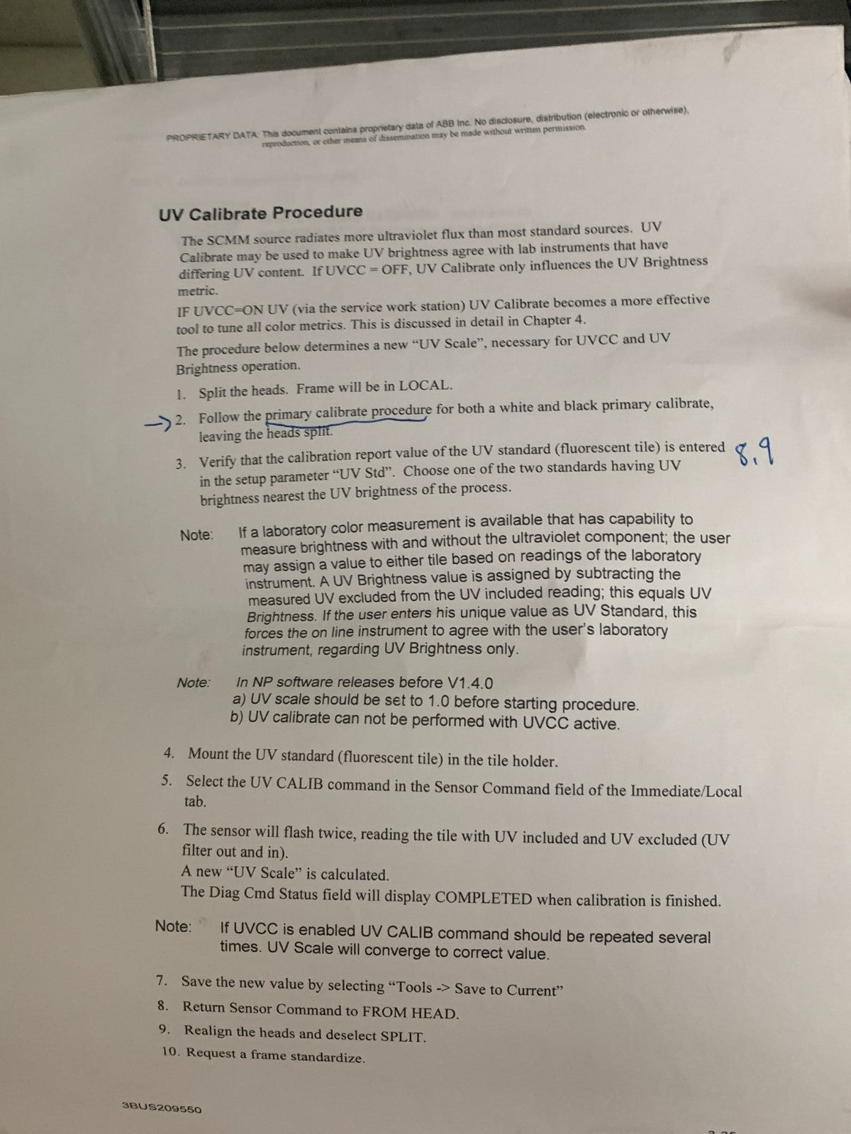 ABB PROCESS AUTOMATION COLOR VERIFICATION KIT GK-128581-001 VERIFICATION KIT