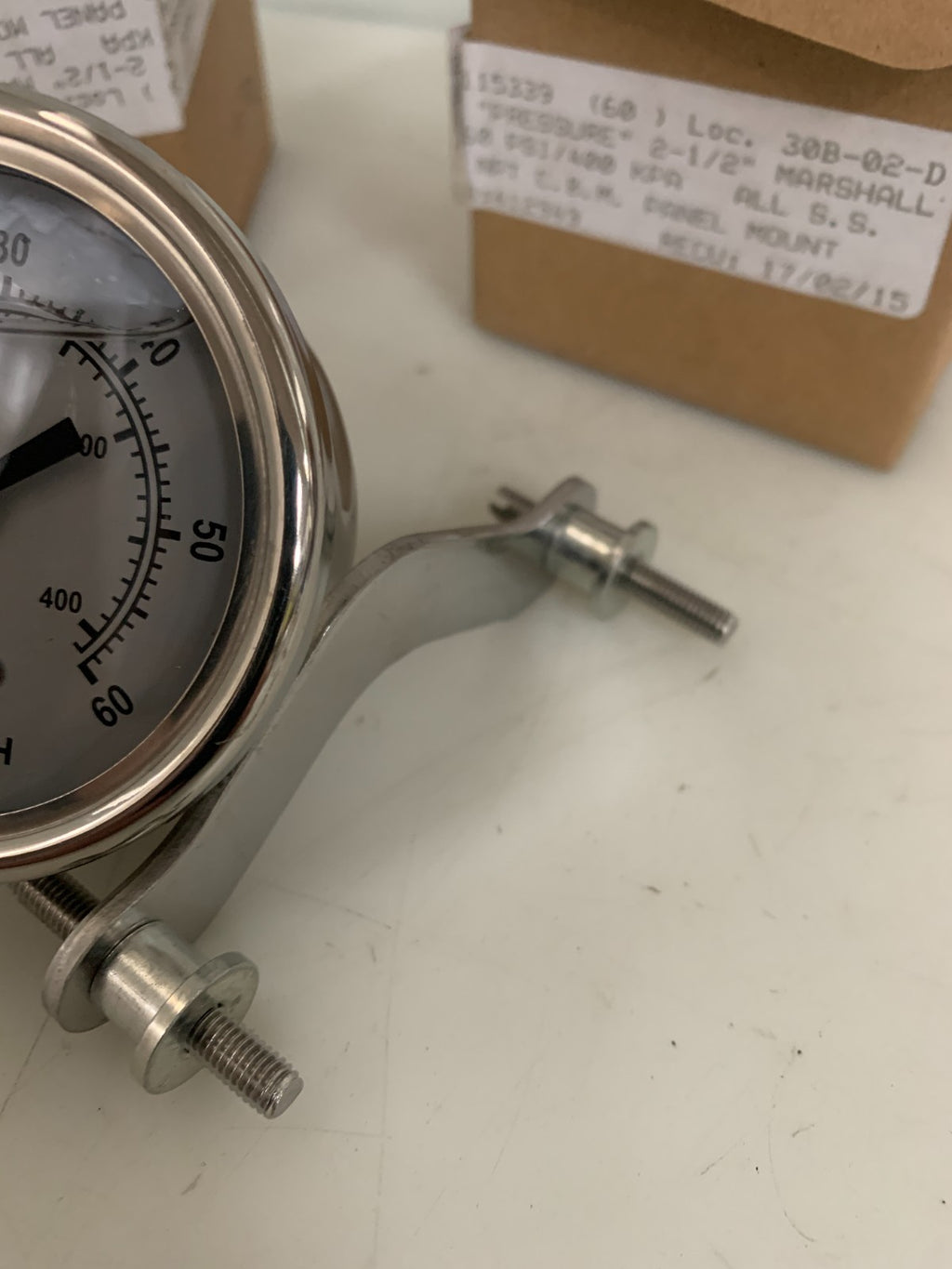 LOT OF 2 MARSH/BELLOFRAM 0-60 PSI PRESSURE GAUGE J7446P