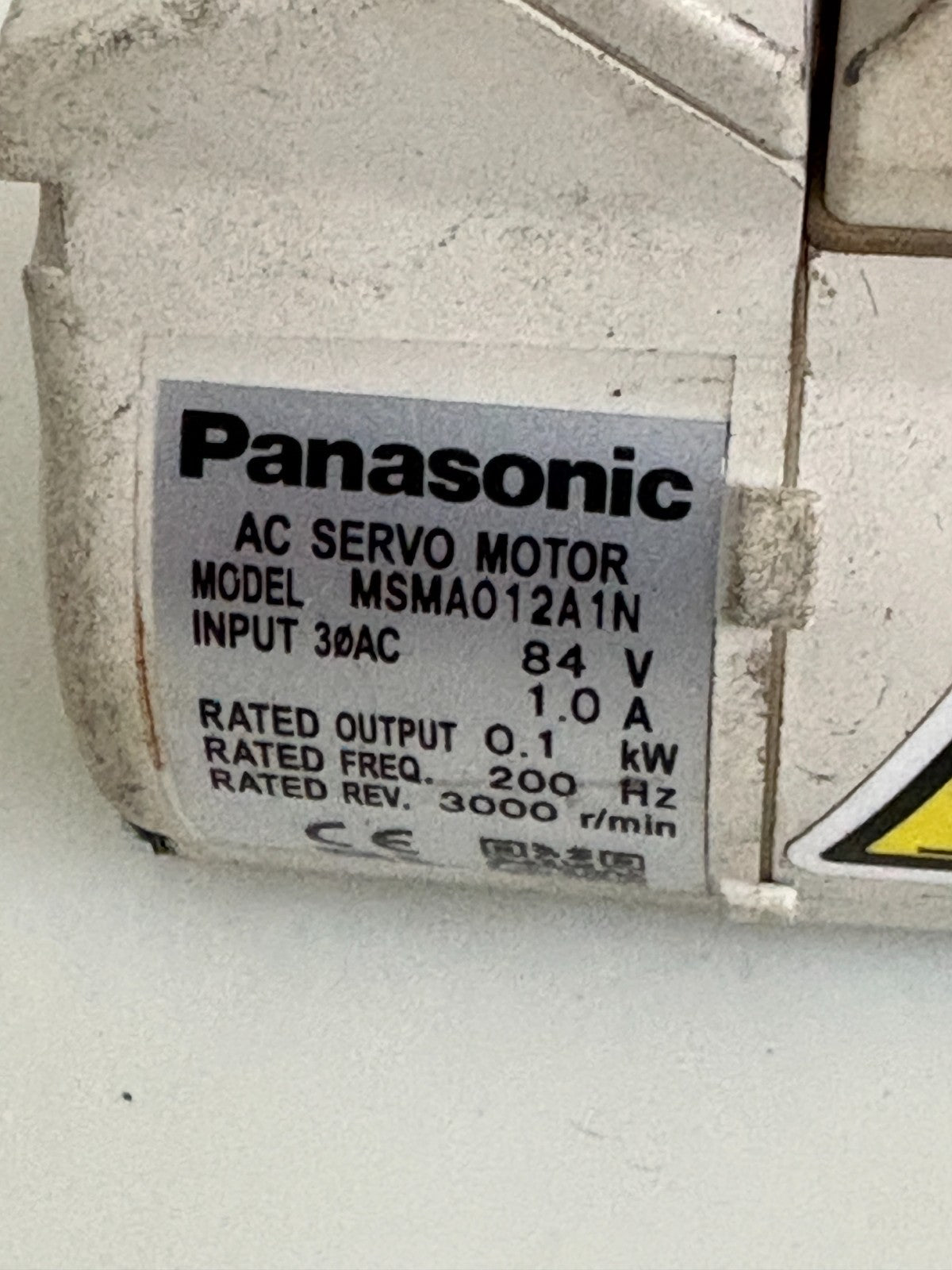PANASONIC AC SERVO MOTOR MSMA012A1N