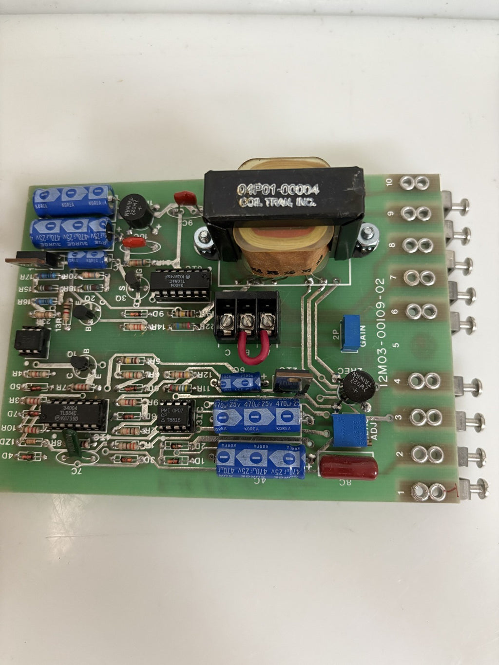 REFLEX SIGNAL ISOLATOR CIRCUIT BOARD 12M03 - 00109 - 02