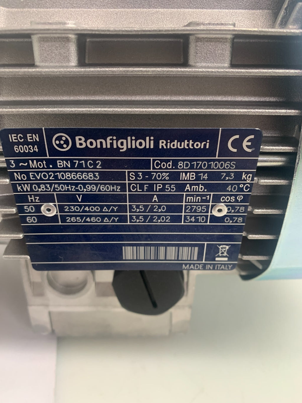 SUMITOMO CYCLO 6000 Gear Motor BN71C2 EVO210866683