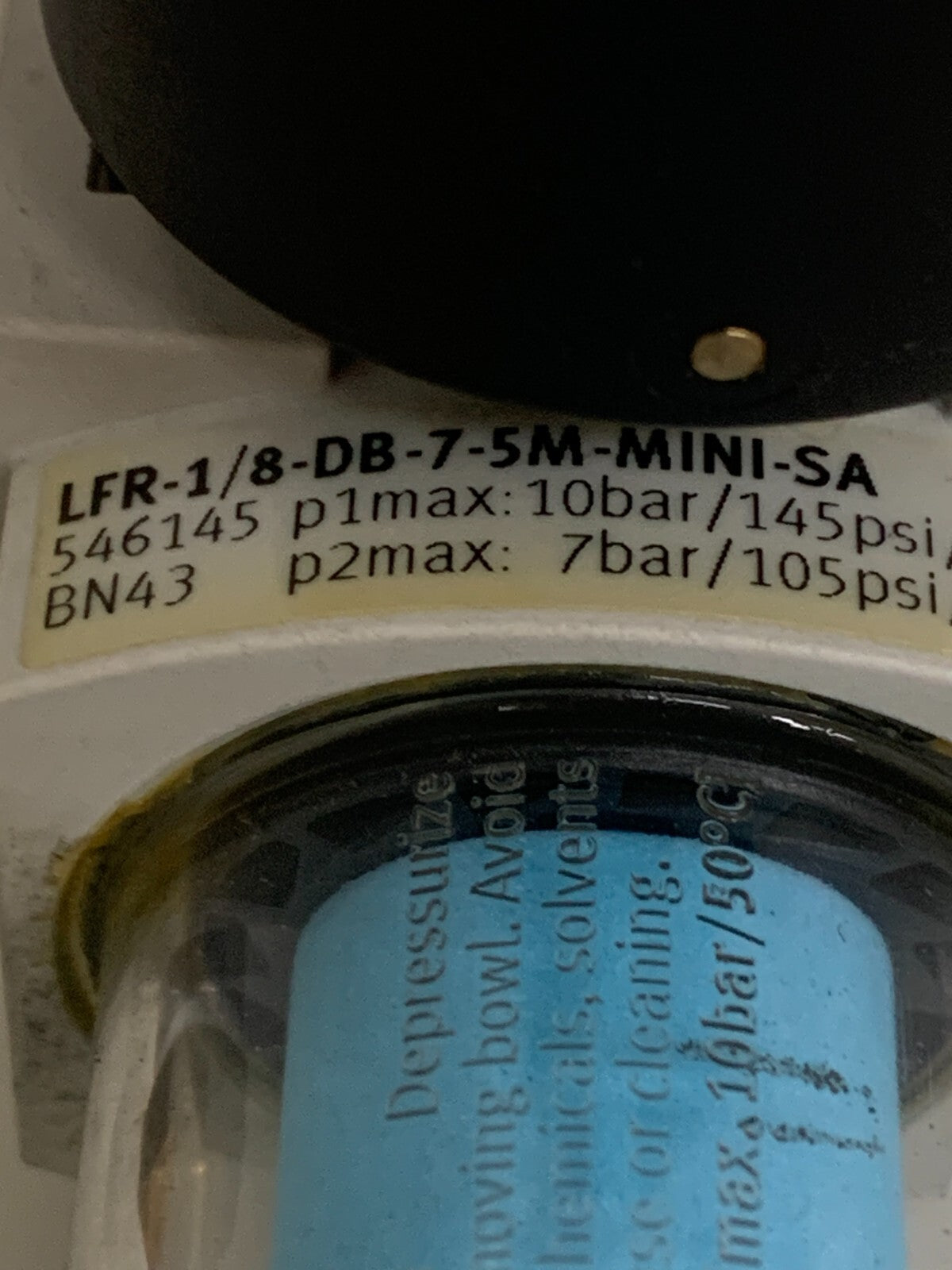 FESTO FILTER REGULATOR 546145 LFR-1/8-DB-7-5M MINI-SA2