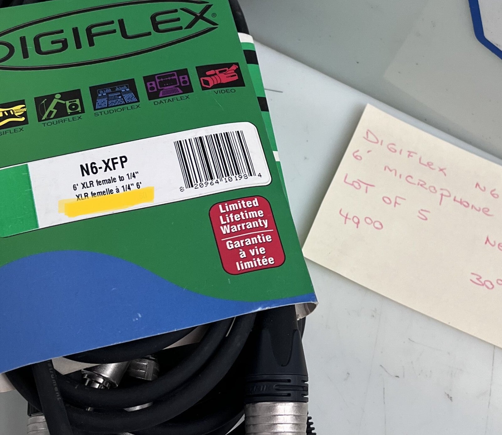 DIGIFLEX N6-XFP Microphone Cables (Lot of 5)