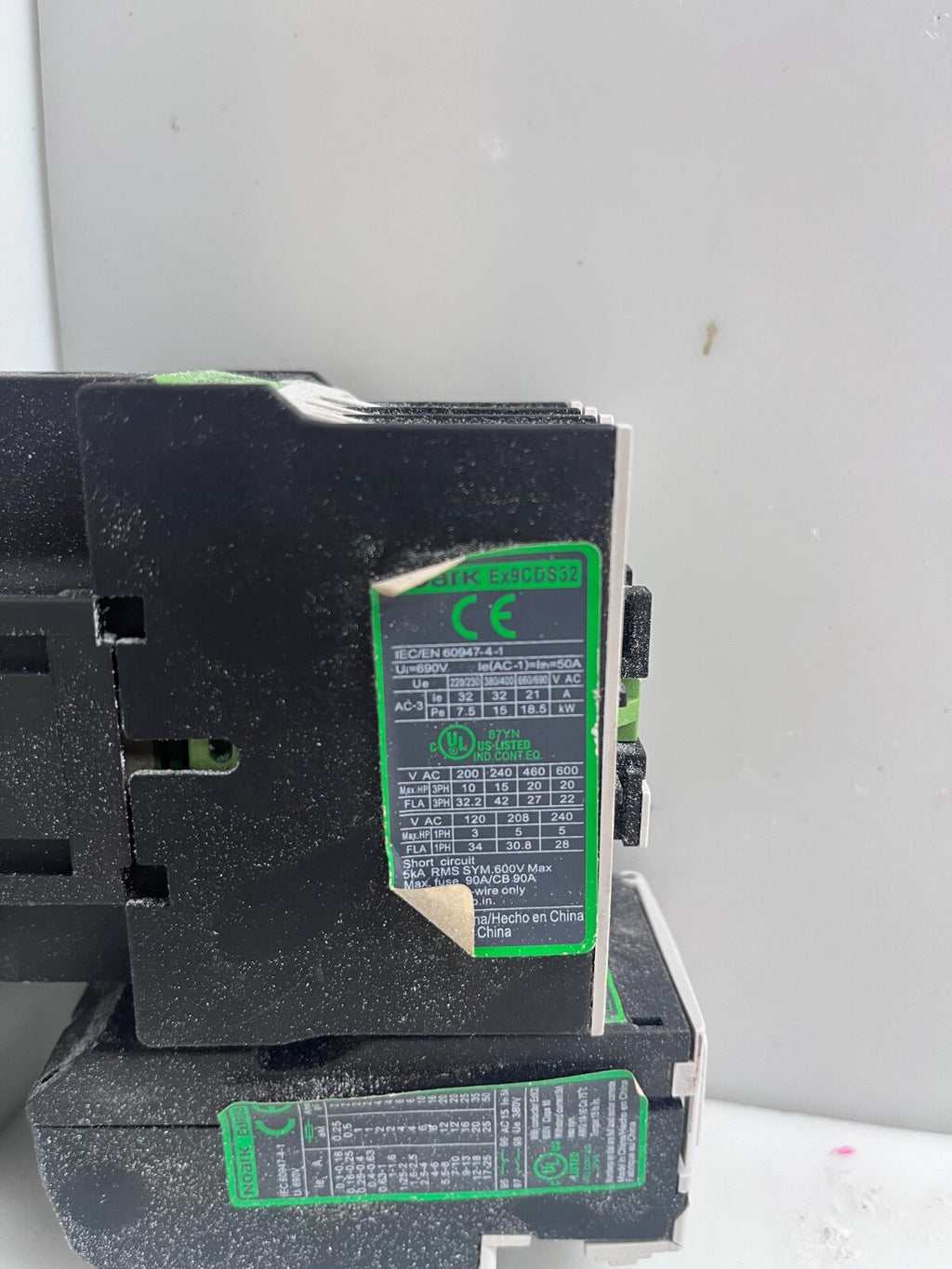 NOARK EX9CDS32 Contactor w/NOARK EX9RD25 Thermal Overload Relay