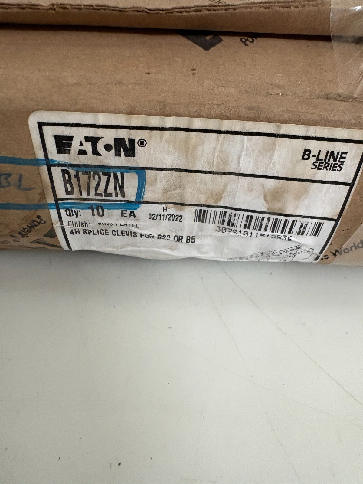EATON B LINE ZINC PLATED CLOVIS FOR B22 OR B5 B172ZN 10 PER BOX2