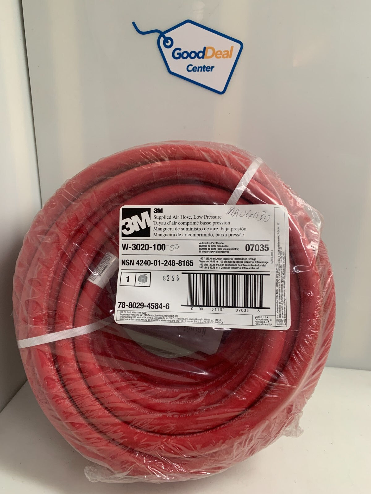3M W-3020-50 50-ft. Low Pressure Supplied Air Hose
