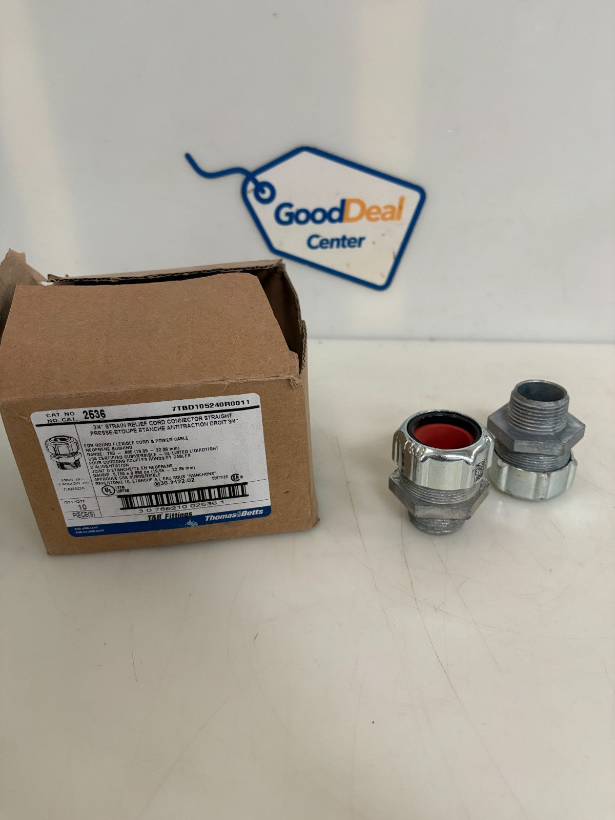 ABB THOMAS & BETTS 3/4 STRAIN RELIEF CORD STRAIGHT CONNECTOR 0