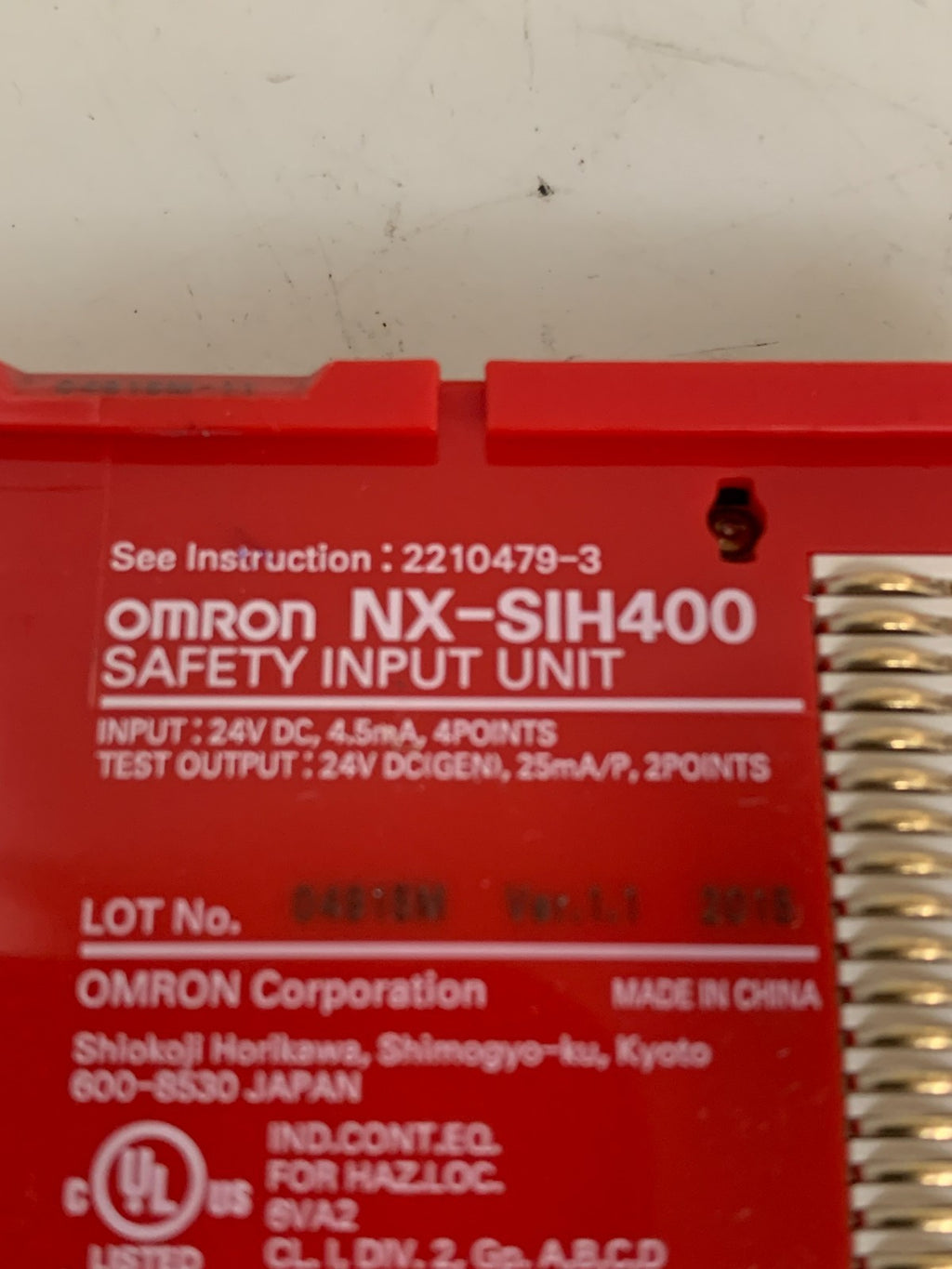 OMRON SAFETY CONTROL UNIT NX-SI44003