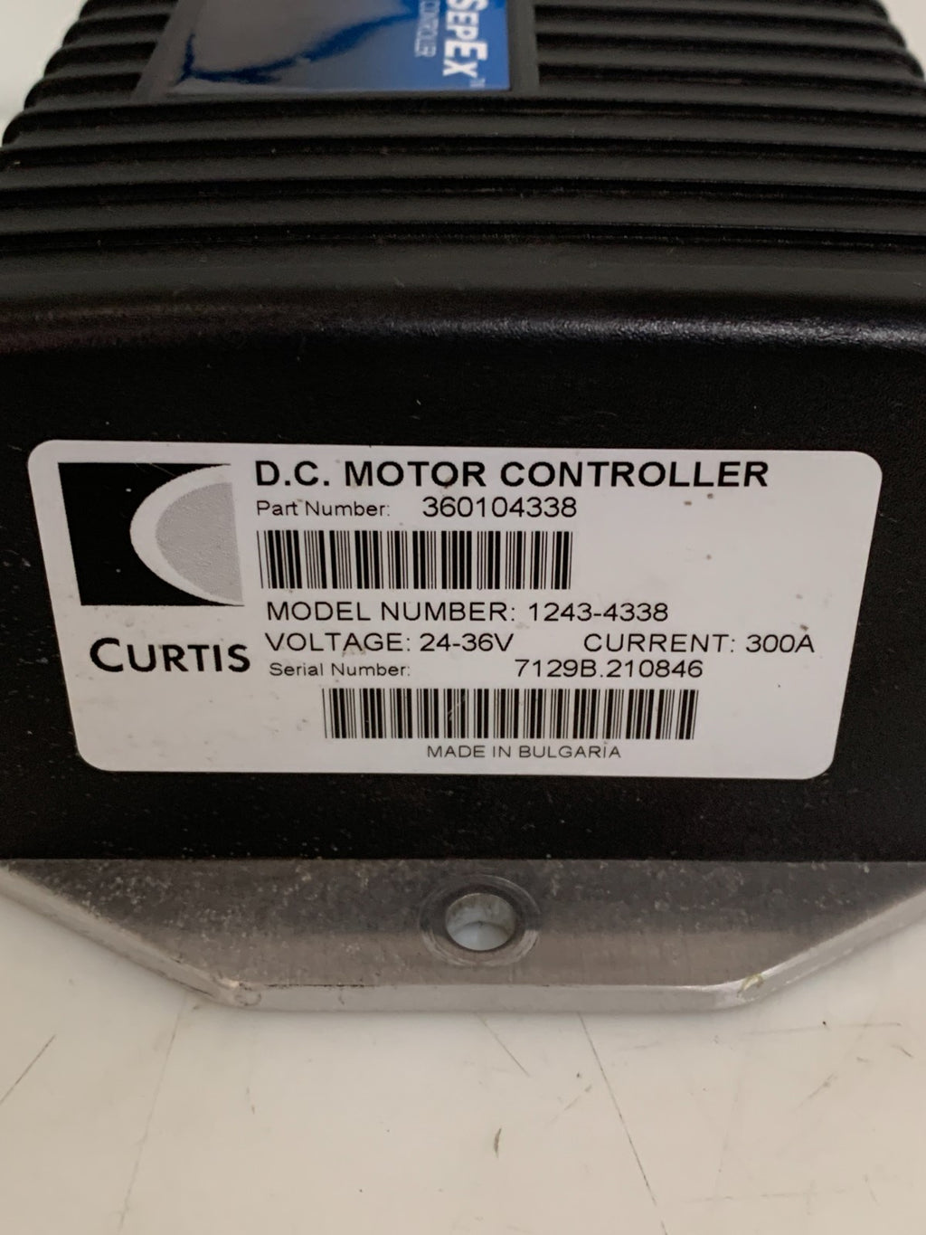 CURTIS D.C MOTOR CONTROLLER 24-36V SEPEX TRACTION CONTROLLER 1243-4338 3601043383