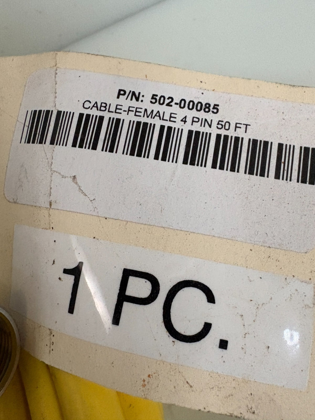 CONNECTOR 50' 4 PIN CABLE 16 AWG STOOW 105C 600V FT21