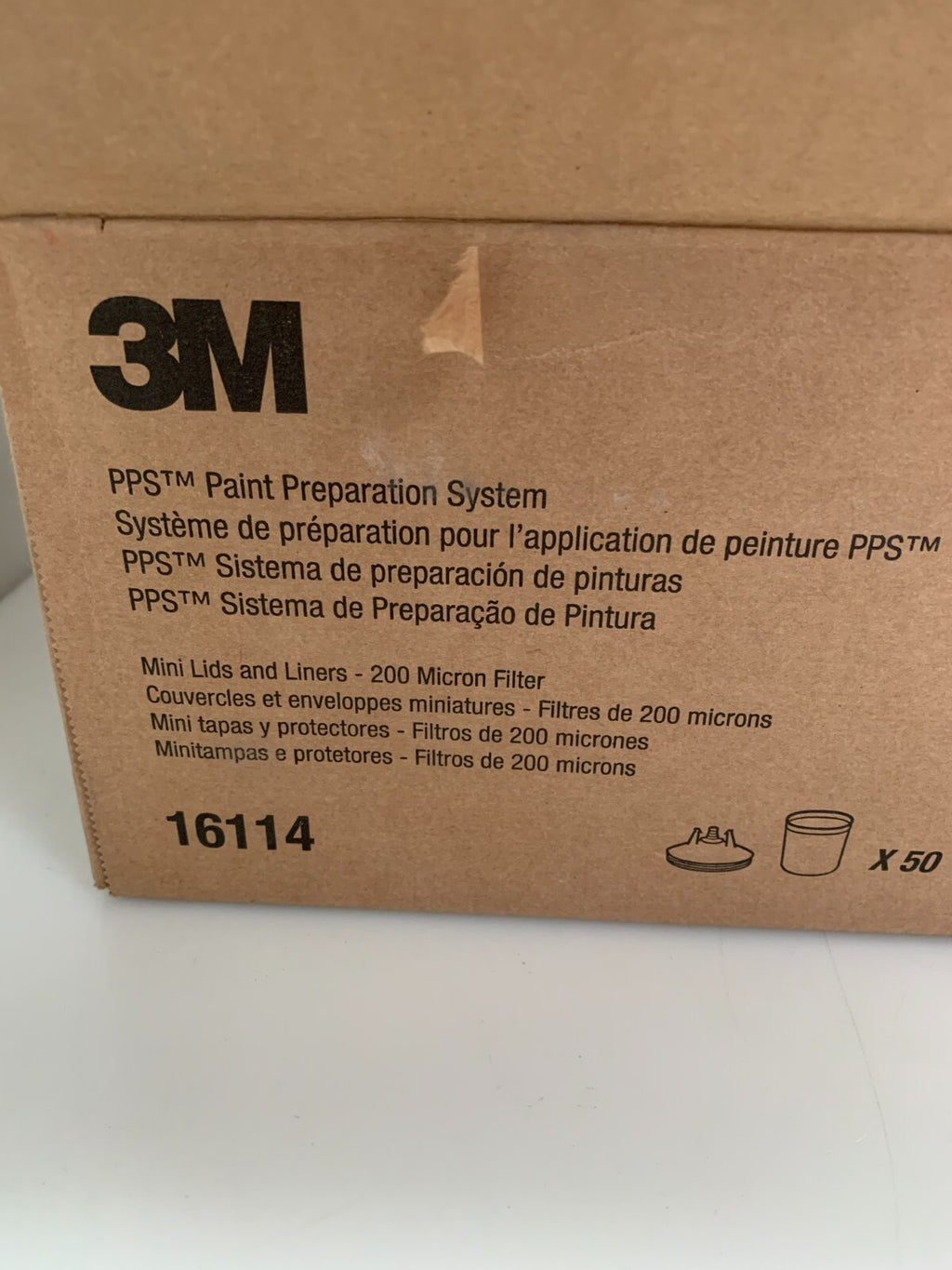 3M PPS MINI LIDS AND LINERS 6 OZ 50 KIT #16114