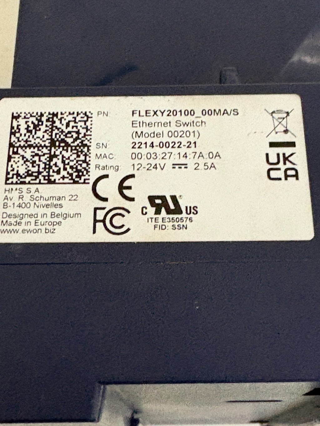 EWON ETHERNET SWITCH FLEXY 20100 00MA/S4