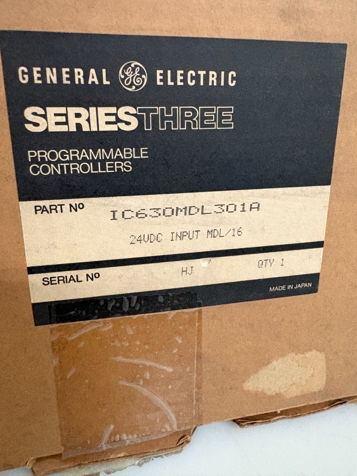 GE FANUC SERIES 3 24VDC INPUT MDL/16 IC630MDL 301A 3