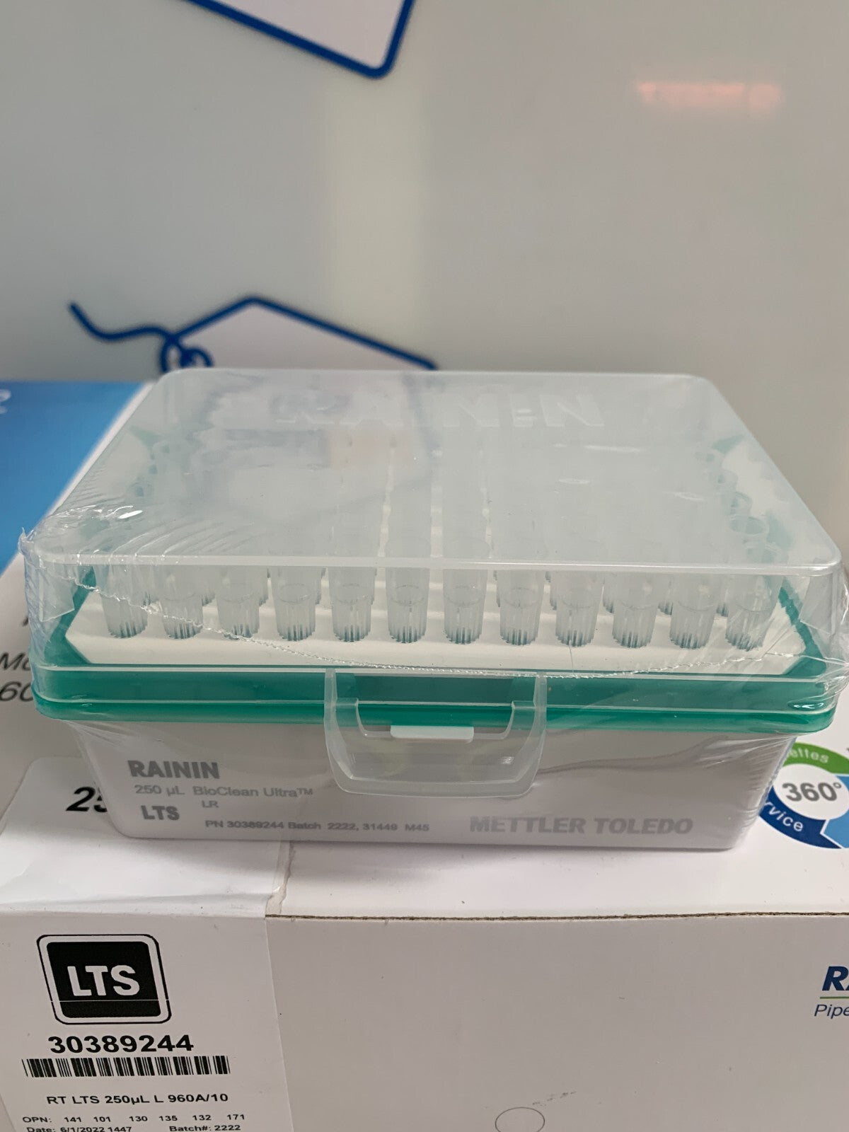 LOT OF 10 METTLER TOLEDO RAININ BIO CLEAN ULTRA 250uL PIPETTE TIPS 30389244