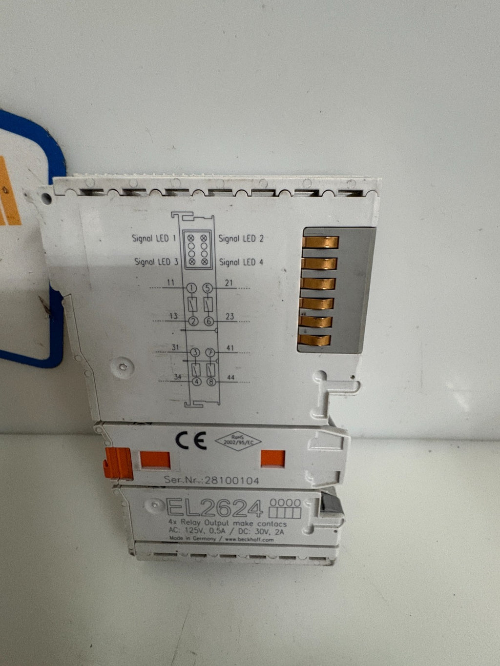 BECKHOFF 4XRELAY OUTPUT MAKE CONTACT EL2624
