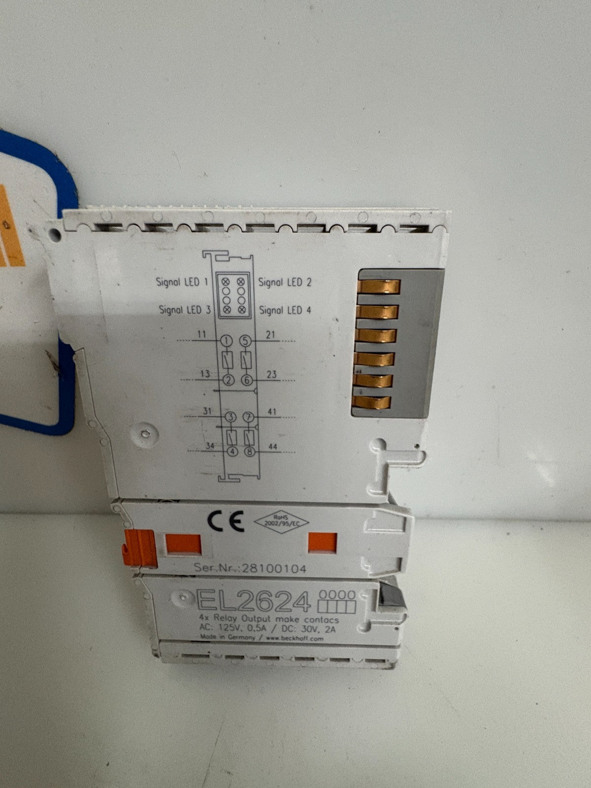 BECKHOFF 4XRELAY OUTPUT MAKE CONTACT EL2624