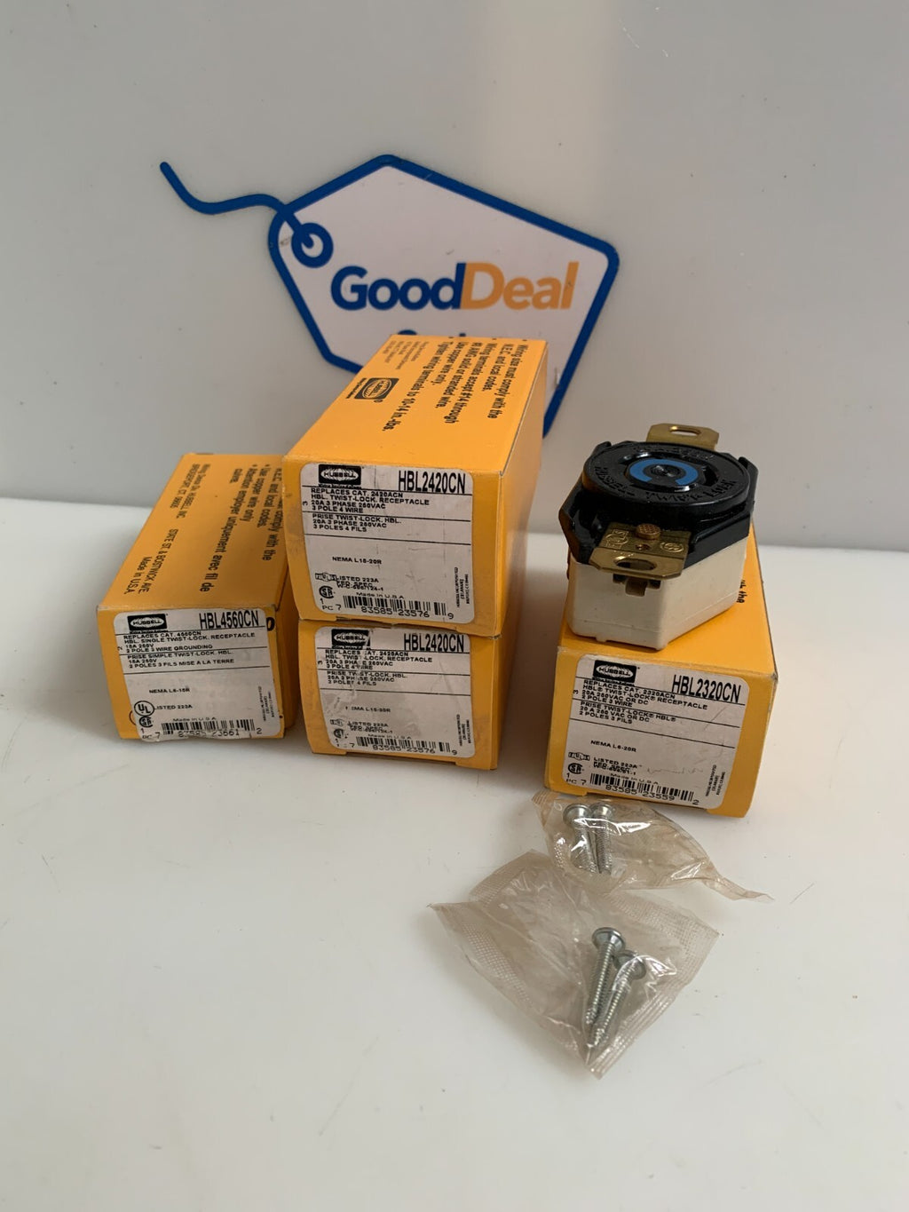 HUBBELL 3 POLE TWIST-LOCK RECEPTACLE MIX LOT HBL2420CN / HBL4560CN/ HBL2320CN