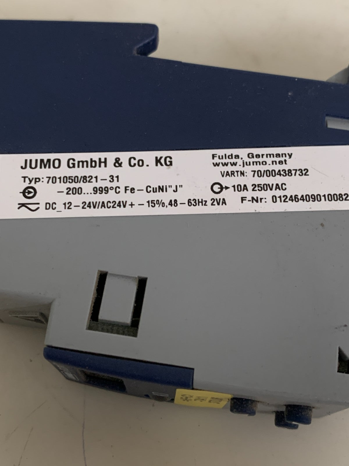 JUNO E-TRONT DIGITAL THERMOSTAT METER 701050/831T-31