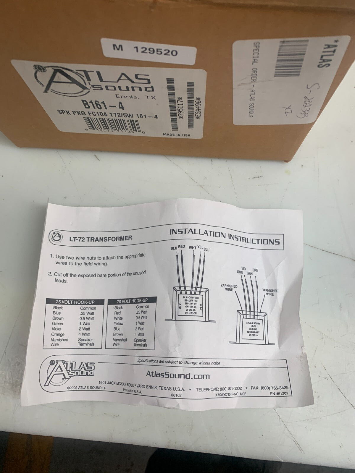 ATLAS SOUND  B161-4 Ceiling Speaker2