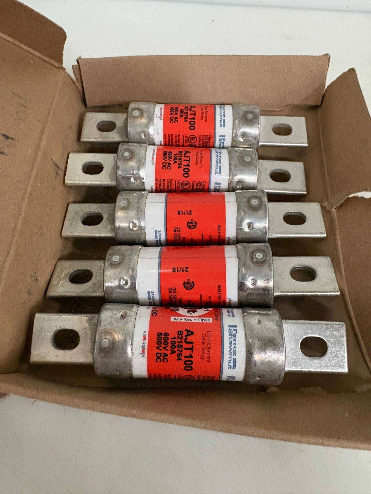 FERRAZ SHAWMUT SMART SPOT FUSE AJT100 BOX OF 52