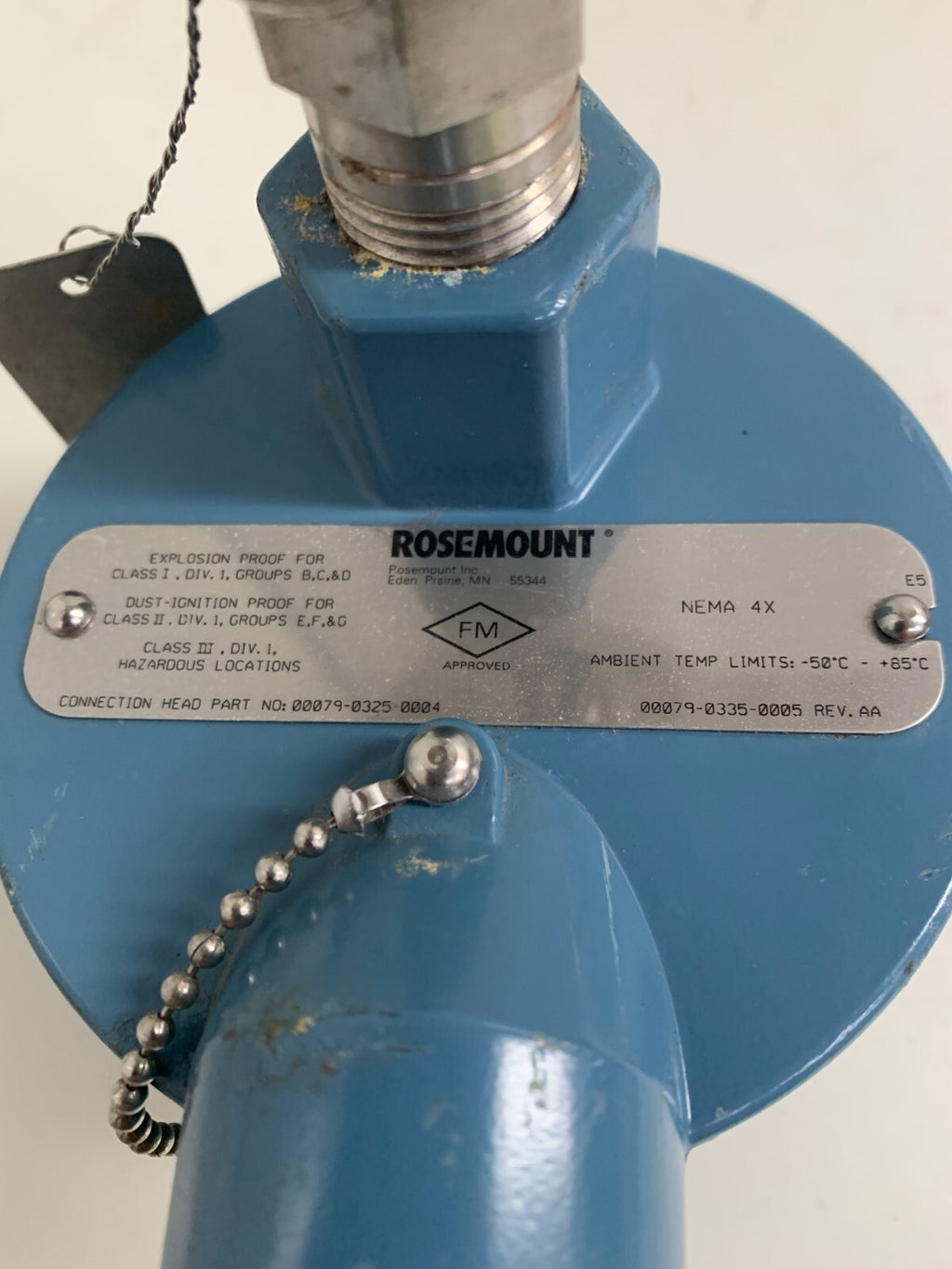 ROSEMOUNT TEMPERATURE TRANSMITER NEMA 4X W/THERMOWELL