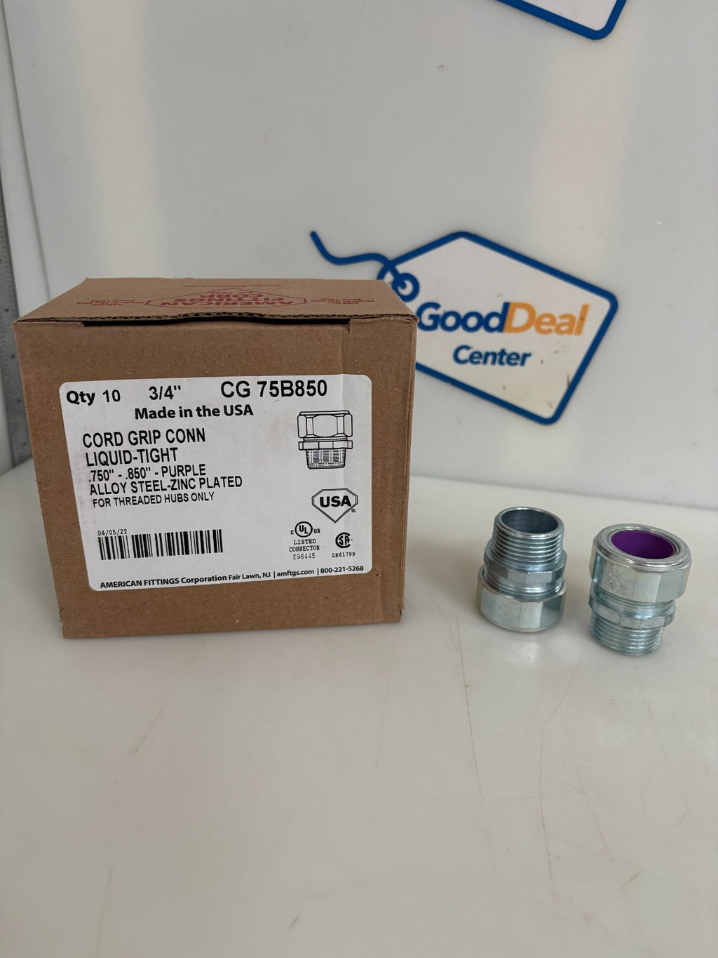 AMERICAN FITTING CORD GRIP CONN LIQUID TIGHT CG 75B850 10 PER BOX0