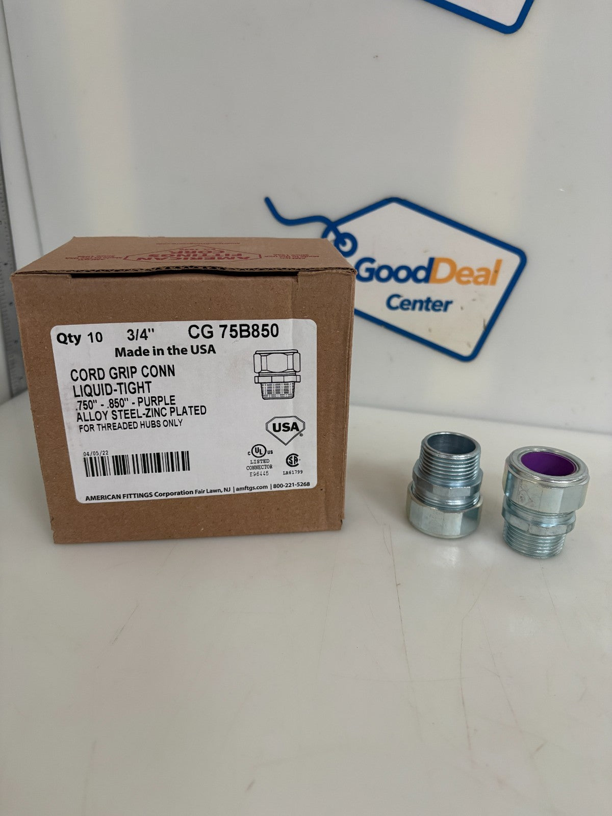 AMERICAN FITTING CORD GRIP CONN LIQUID TIGHT CG 75B850 10 PER BOX0