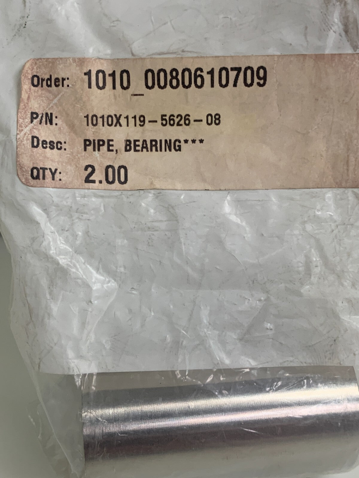 LOT OF 2 PIPE BEARING #1010X119-5626-08 MANUFACTURER UNKNOWN