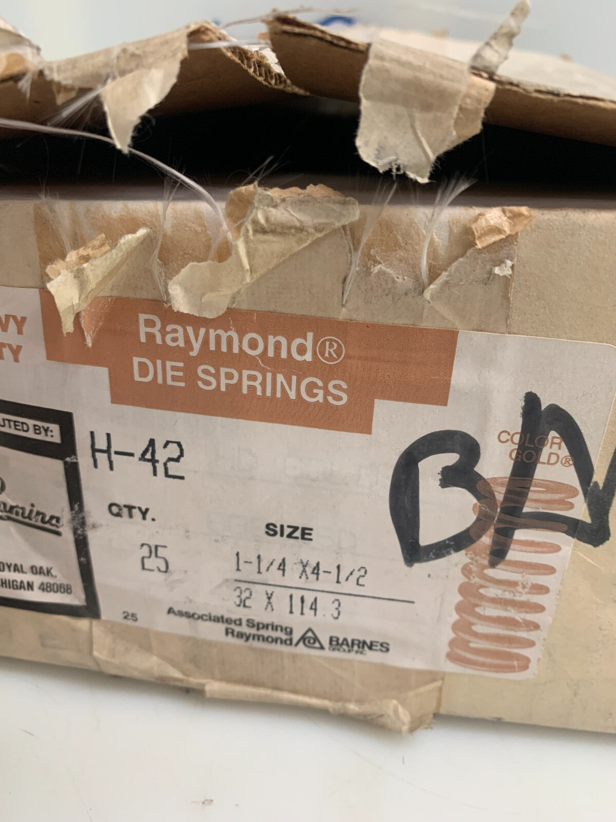 Lot of 25 Raymond Heavy Duty Die Spring 1 1/4" x 4 1/2"