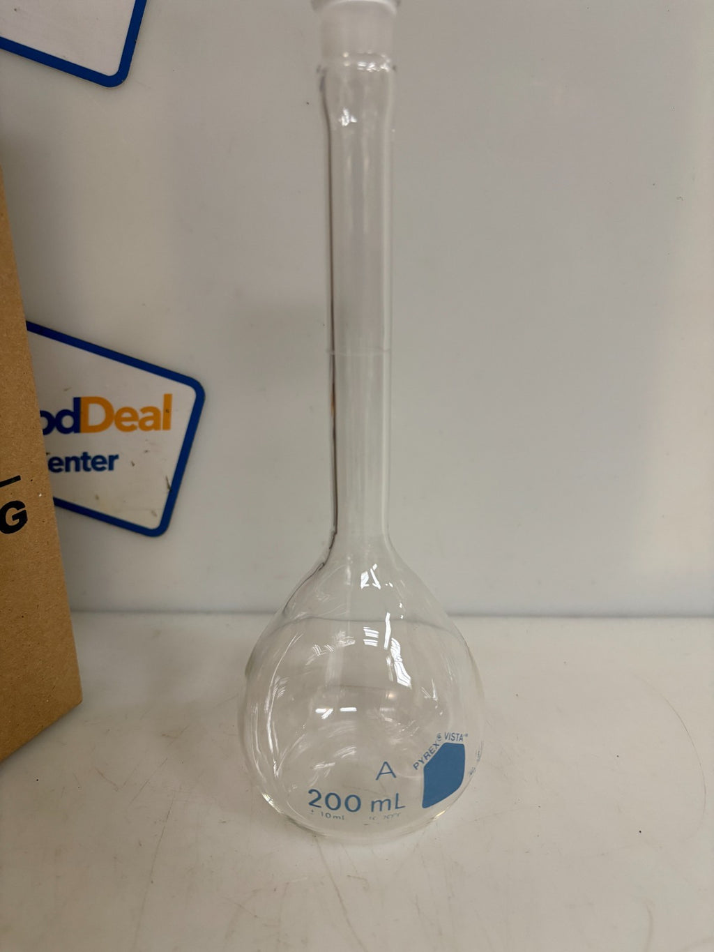 CORNING PYREX VISTA VOLUMETRIC FLASK 200ML 70640-200 BOX OF 61