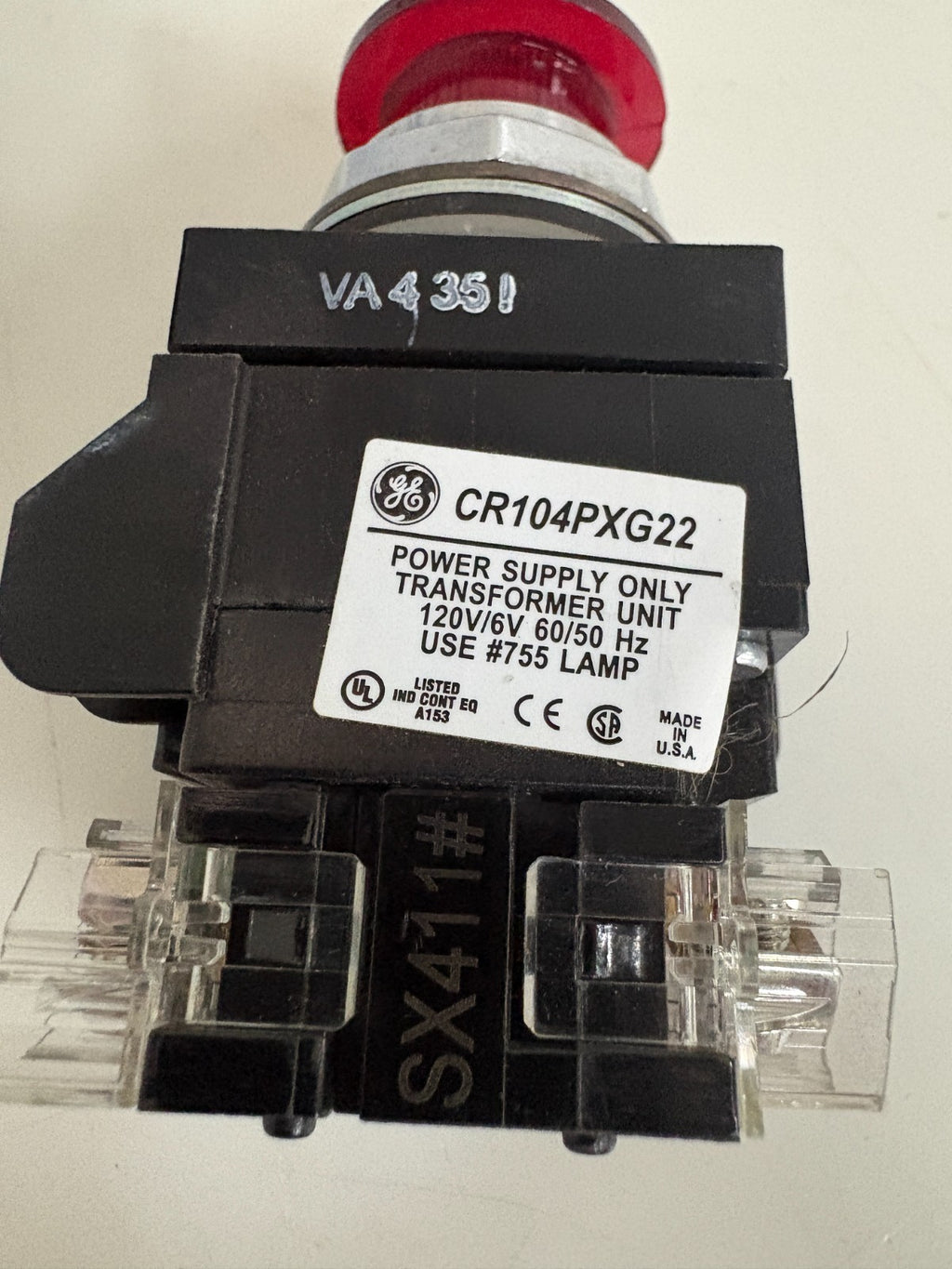 LOT OF 2 GENERAL ELECTRIC CR104PXG22 POWER SUPPLY W/EMERGENCY PUSH BUTTON2